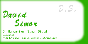 david simor business card